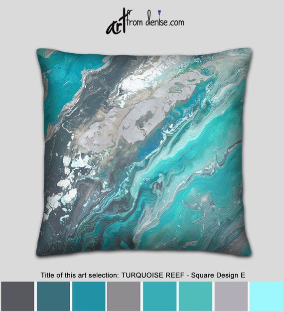 teal throw pillows