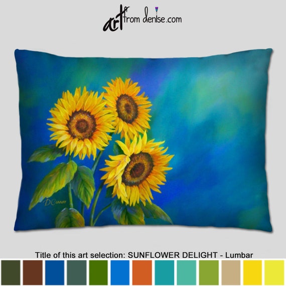 Lumbar Pillow Sunflower Decor You Are My Sunshine Song Lyrics Floral Throw Pillows or Outdoor Sofa Cushions Gift for Mom Grandmother Etsy UK