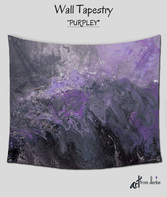 Purple Grey Wall Hanging Dorm Room Decor Bohemian Tapestries Plum Black Large Abstract Wall Art Boho Hippie Outdoor Patio