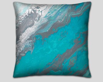 Teal and grey throw pillows hotsell