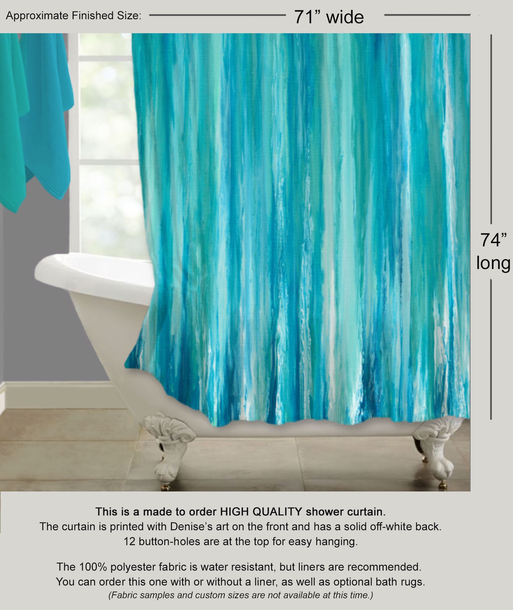 Quality on sale shower curtains