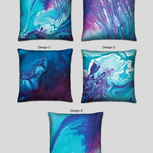 Cobalt Blue Purple & Aqua Throw Pillows or Covers Decorative - Etsy