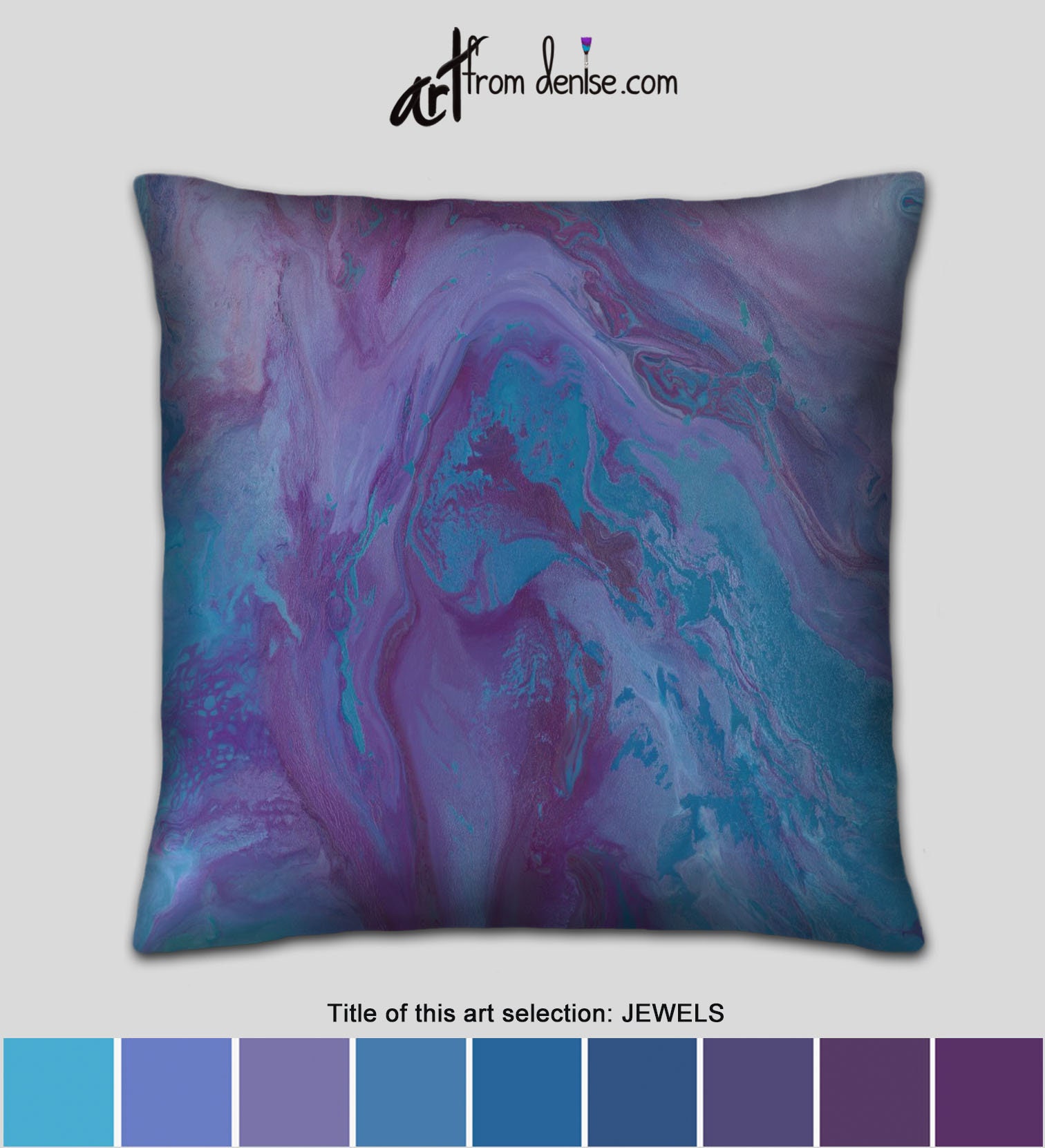 Purple and store blue pillows