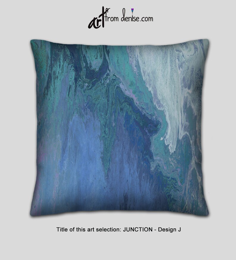 Navy Blue Throw Pillows Abstract Decorative Pillows for Bed - Etsy
