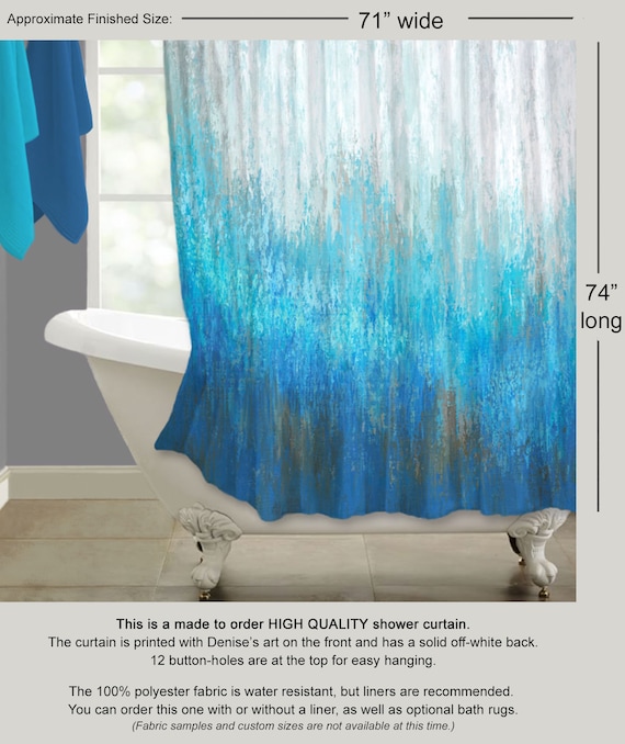 Brown Aqua Gray Navy Blue Shower Curtain Bath Mat Sets Etsy