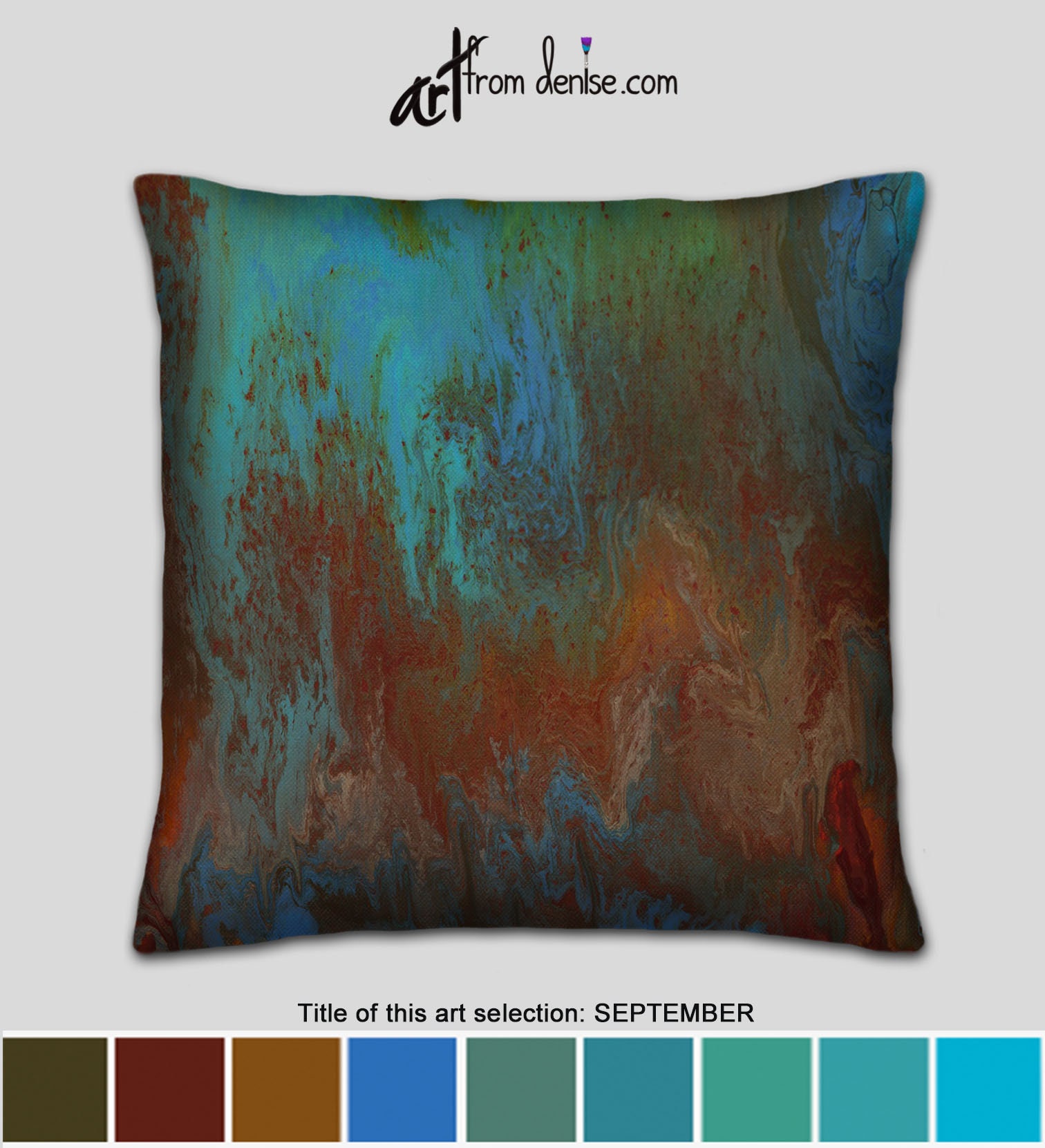 large blue throw pillows