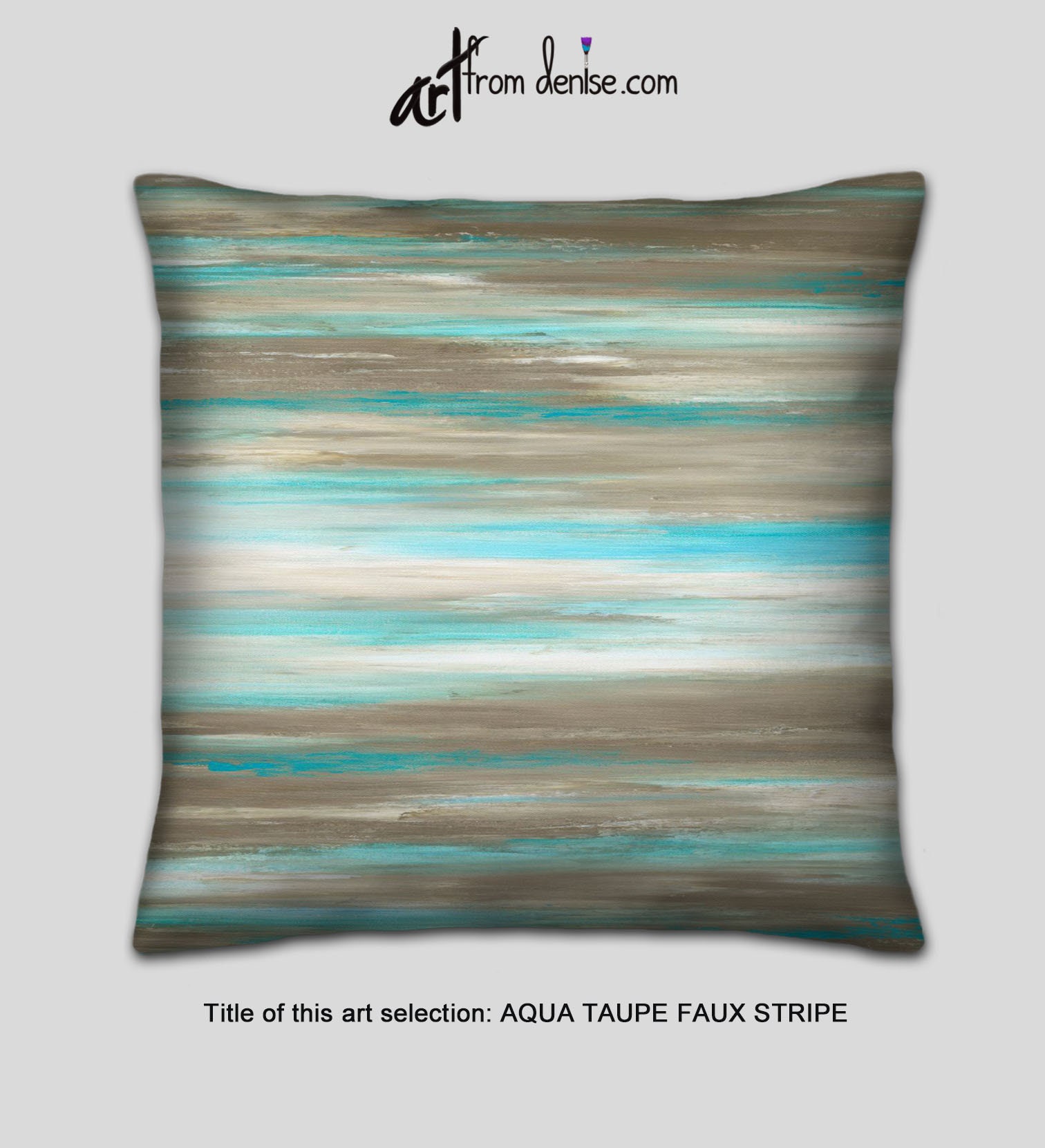 Beach Themed Throw Pillows, Stripe Tassel, Taupe