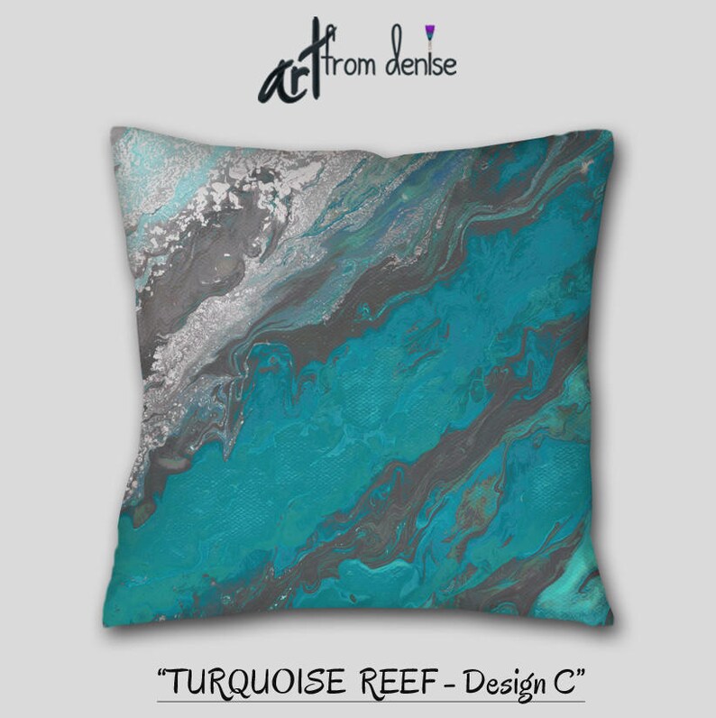 Wall Tapestry Hanging Teal Turquoise Gray Dorm Room Etsy