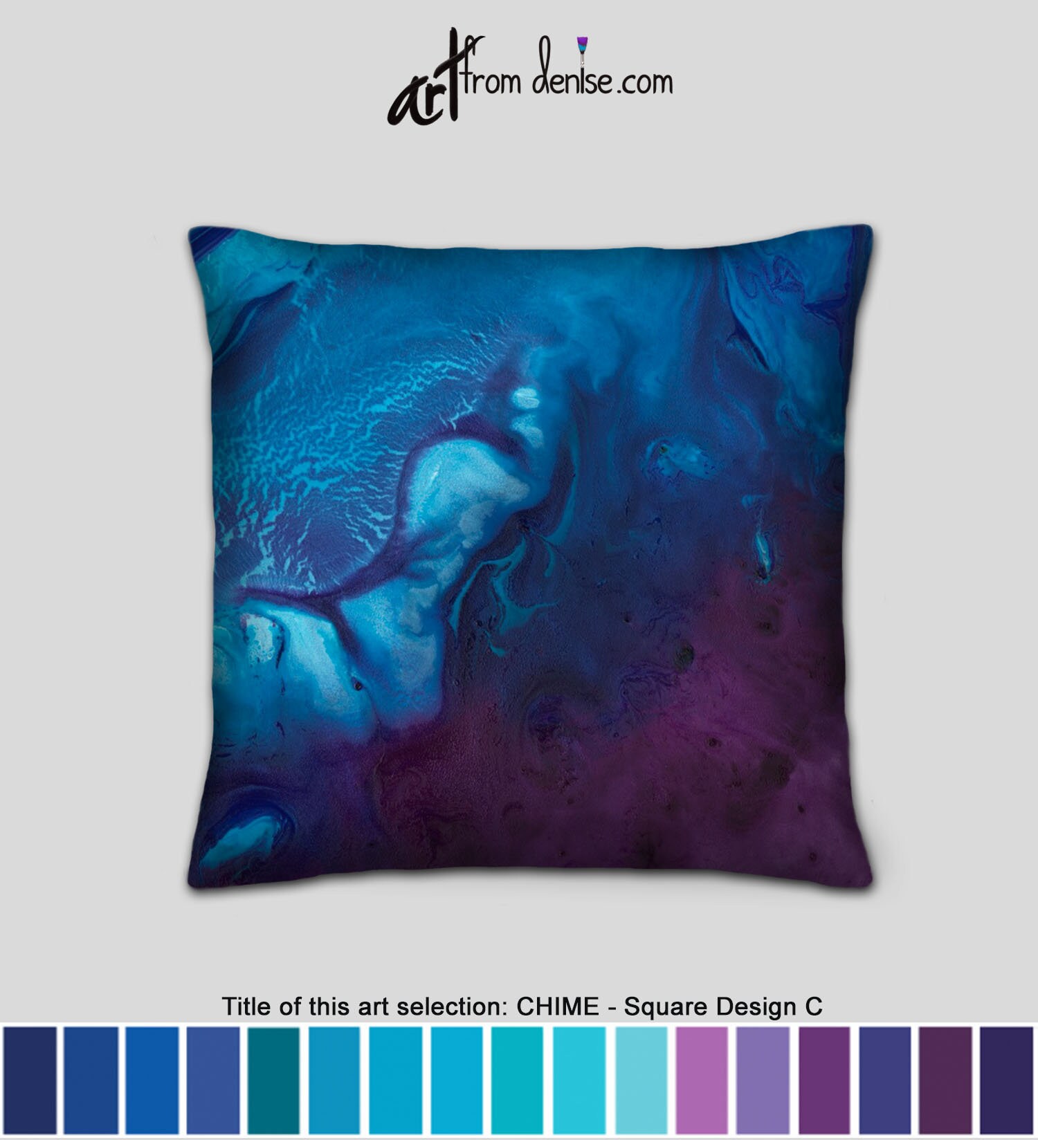 Purple Pink Teal and Turquoise Blue Pillow Shams Colorful Bedroom or Dorm Room Decor Aqua Plum Abstract Art Etsy UK