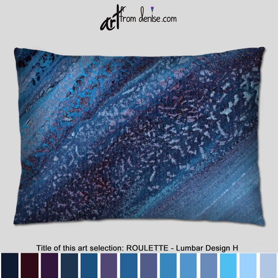 Purple And Blue Lumbar Support Pillow For Bed Decor Etsy