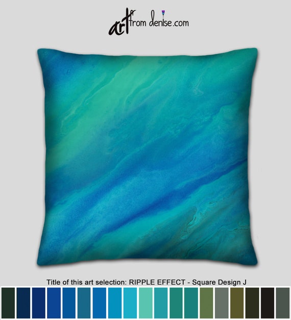 Teal Green Blue Aqua Sofa Pillows Or Covers Large Or Small Etsy