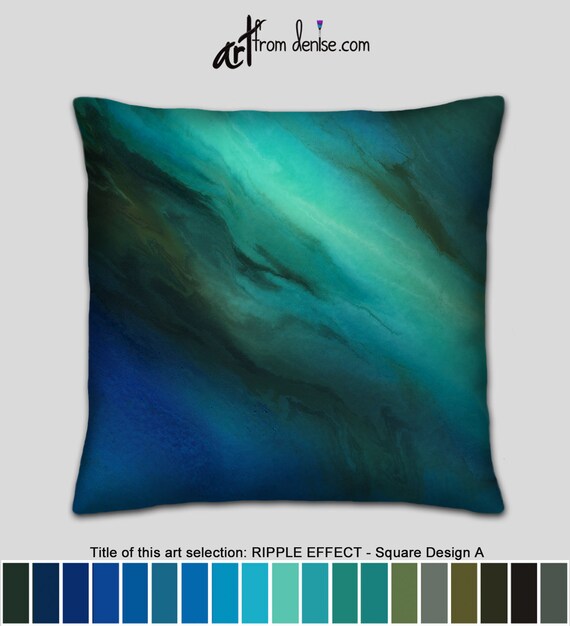 Brown Teal Throw Pillows Decorative Pillows For Bed Decor Etsy