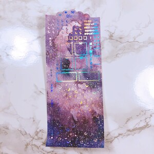 Foiled Cosmos Hobonichi Weeks Sticker Set - Premium Matte - 15 Folienoptionen | Foliensticker | Planer Sticker | Wöchentliche Aufkleber