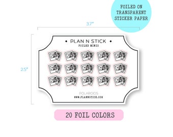 Foiled Transparent Polaroid Icon Planner Stickers - Stickers for Erin Condren, Happy Planner, Filofax, Kikki K, Diary, Journals