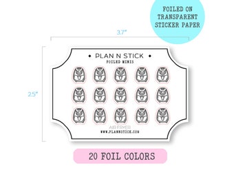 Foiled Transparent Air Fryer Icon Planner Stickers - Stickers for Erin Condren, Happy Planner, Filofax, Kikki K, Diary, Journals