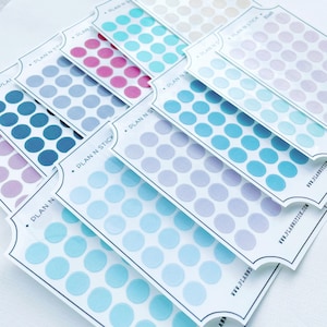 Autocollants à pois colorés transparents - 12 couleurs au choix