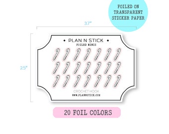 Foiled Transparent Crochet Hook Icon Planner Stickers - Stickers for Erin Condren, Happy Planner, Filofax, Kikki K, Diary, Journals