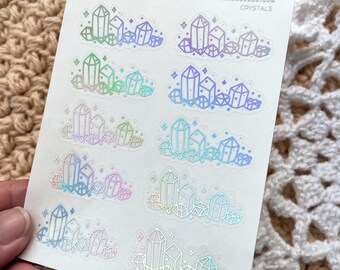 Foiled Crystal Divider Transparent Overlay Stickers