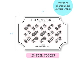 Foiled Transparent Yarn Icon Planner Stickers - Stickers for Erin Condren, Happy Planner, Filofax, Kikki K, Diary, Journals