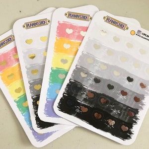 Foiled Heart Stickers - Planner Stickers for Erin Condren, Happy Planner, Filofax, Kikki K, Diary, Journals and Scrapbooking