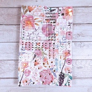 Vintage Poppy Hobonichi Weeks Ultimate Sticker Kit - 15 Folienoptionen | Foliensticker | Planner Aufkleber | Wöchentliche Sticker