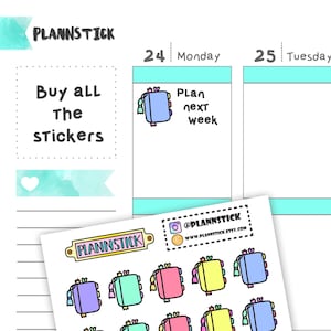 Colorful Cute Planner Stickers for Erin Condren, Happy Planner, Filofax, Kikki K, Diary, Journals and Scrapbooking