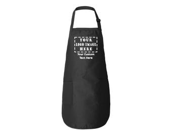Custom apron, Design Your Own, Adjustable Strap, Cooking BBQ, Baking, Kitchen Apron with Pockets.