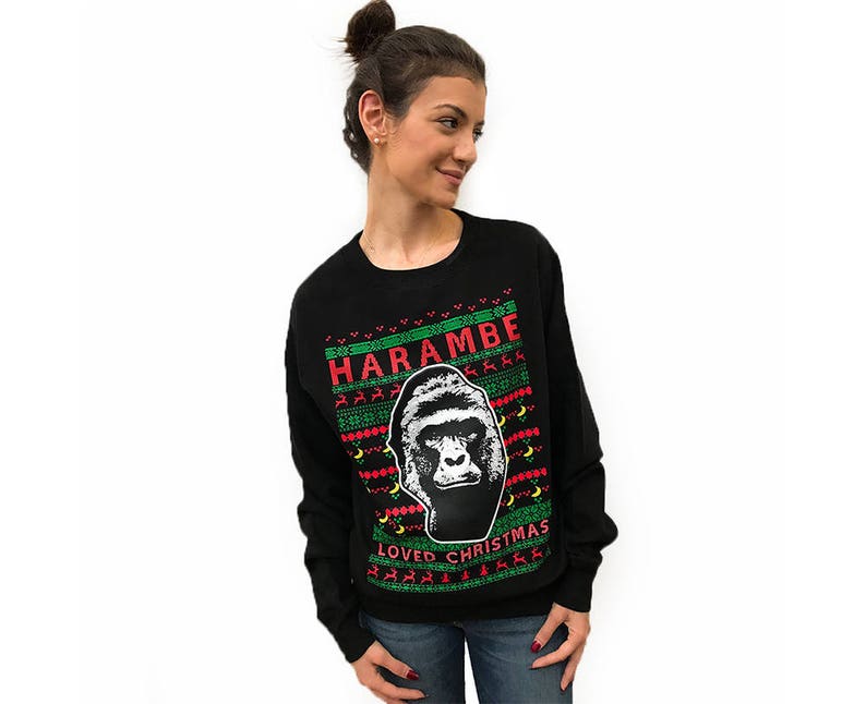 harambe ugly sweater