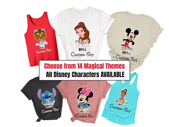 Disney Family Shirts, Disney World Family Shirts - 2026 Disney Trip Tank Tops, Custom Disney Matching Shirts.