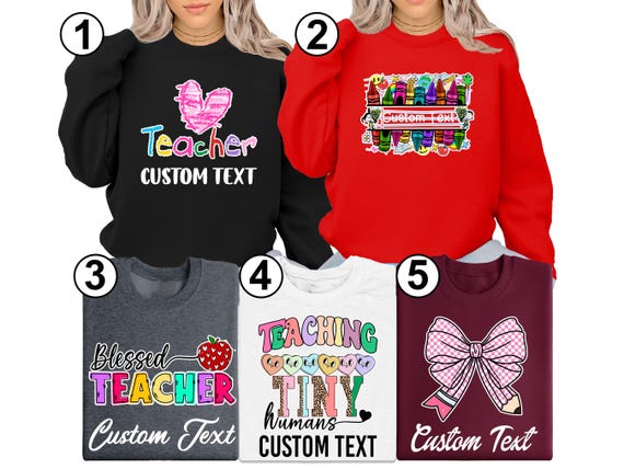 Teacher sweatshirt, custom teacher sweatshirt, teacher sweatshirt, Christmas sweatshirt, custom sweatshirt, Lulu889G