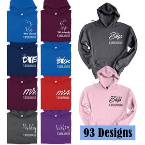 Couple hoodies, engagement gifts for couples, matching sweatshirts, and thoughtful couple gifts. Cozy matching hooded sweatshirts.
