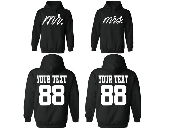 Mr Mrs couple hoodies, personalized Back custom Dates, hoodies for couples, Matching hoodie, honeymoon hoodies bridal shower gift