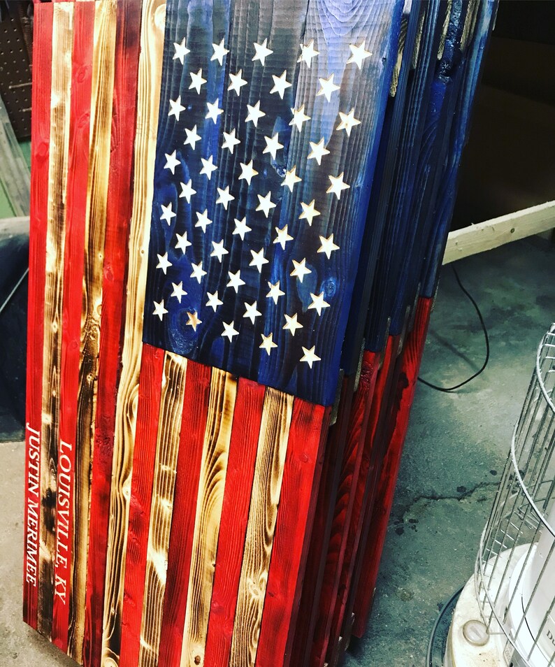 American Flag. Wood American Flag. Old Glory. Handmade Etsy