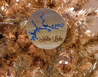 Lake Map Ornaments