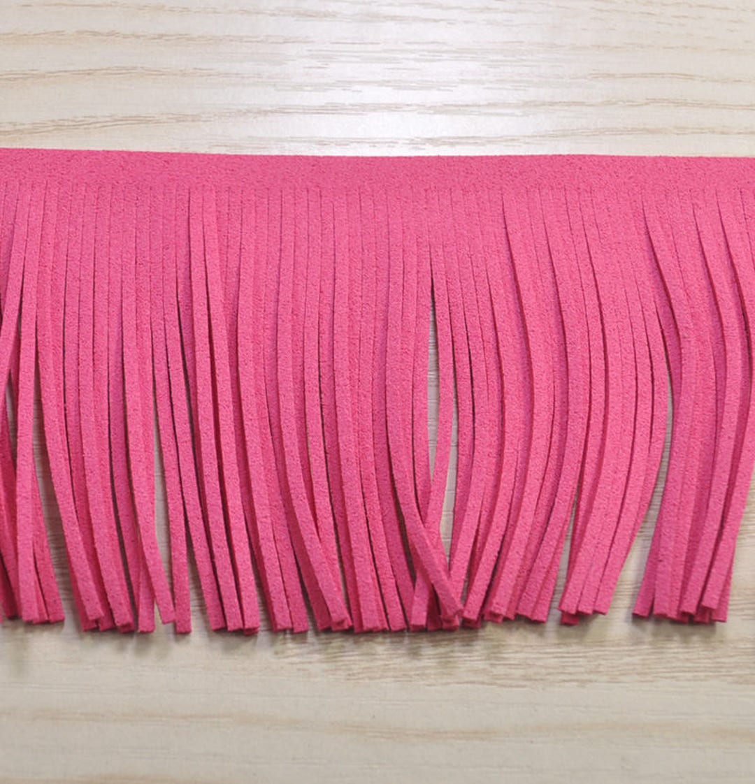 Faux Leather Fringe Trim 3.07''78mm Widepeach Red Etsy New Zealand
