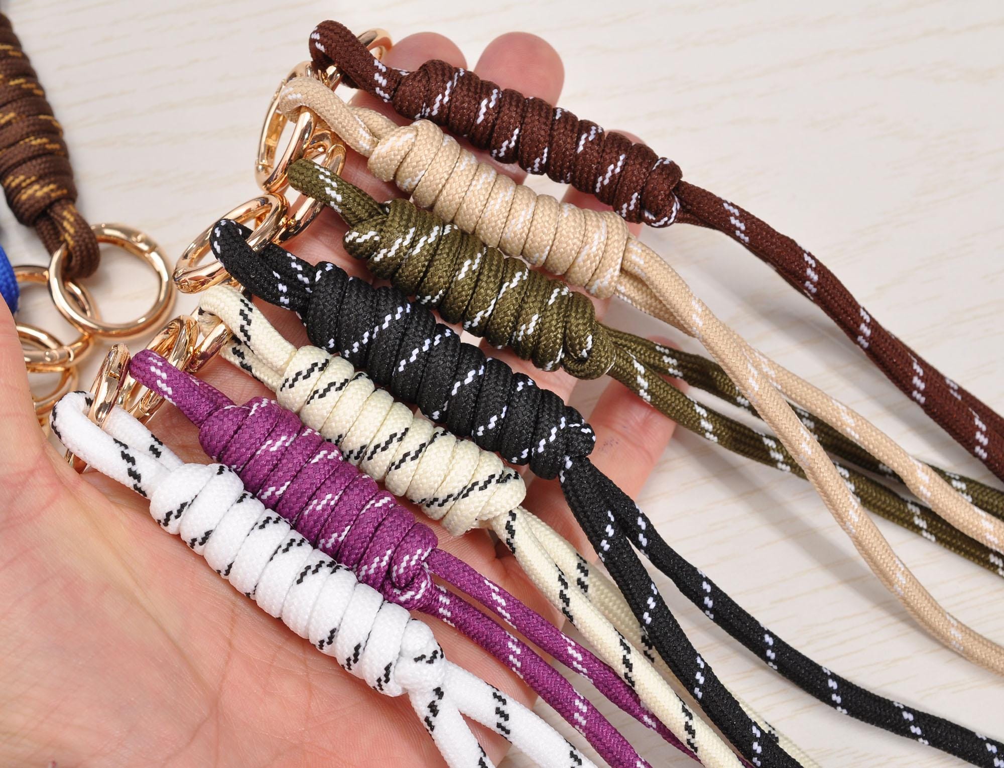 Keychain Y2k Rope 1-100pcs,y2k Knot Rope Bag Charm,paracord Charm Bag Keychain ...