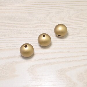 30pcs Gold Round Wooden Beads,Geometric Wood Beads 20mm--Painted Wood Beads,Modern Necklace,Ball Beads,Jewelry Supply