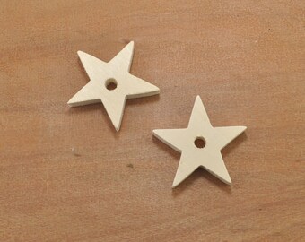 10pcs Holzhandwerk, fünfzackigen Stern gestalten Holzperlen für Anhänger, Holz Handwerk, Holz Schmuck machen Versorgung 55x58mm