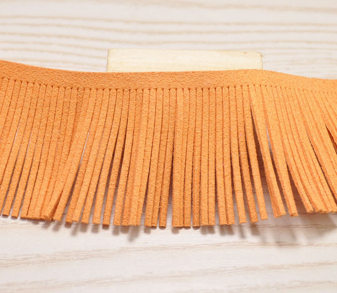 Faux Leather Fringe Trim 1.89''48mm Widelight Etsy