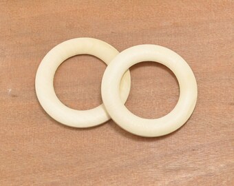 2.36''wood ring finding,20pcs Round Rings 60mm,unfinished Wood circles with curved surface,wood accessories for earring,pendant