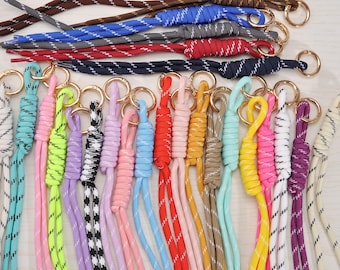 1-100Pcs,Y2k Knot Rope Bag Charm,Paracord Charm Bag Keychain Accessories，Rope Bag Charms for Handbag Pendant,Purse Hanging Ornament,28Colors