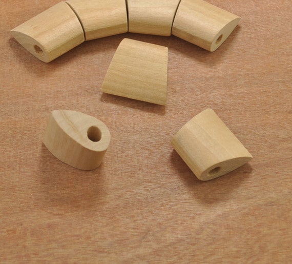 Wood Beads Craft,15pcs Unfinished Axe Shaped Wood Links With Wood Beads Craft,15pcs Unfinished Axe Shaped Wood Links With