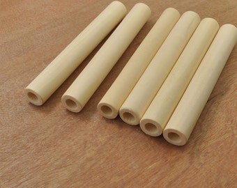 3.93 ''inch Wood Cylinder Craft, 10pcs Unfinished Natural Wood Long Tube Beads 10x1.4cm, Accesorios de madera, Fabricación de joyas, BRICOLAJE, Suministros de artesanía
