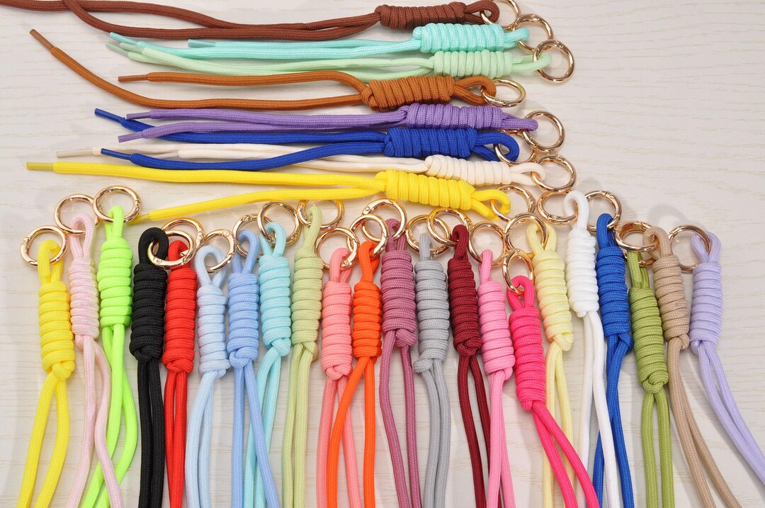 Keychain Y2k Rope Colorful Y2k Knot Rope Bag Charm,paracord Charm Bag Keychain ...