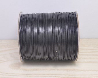 10Yards Wax Cord,1.5mm Black Waxed String,Multi Color Waxed Polyester Thread,Bracelet Necklace Making,Leather String Cord Supply W101#