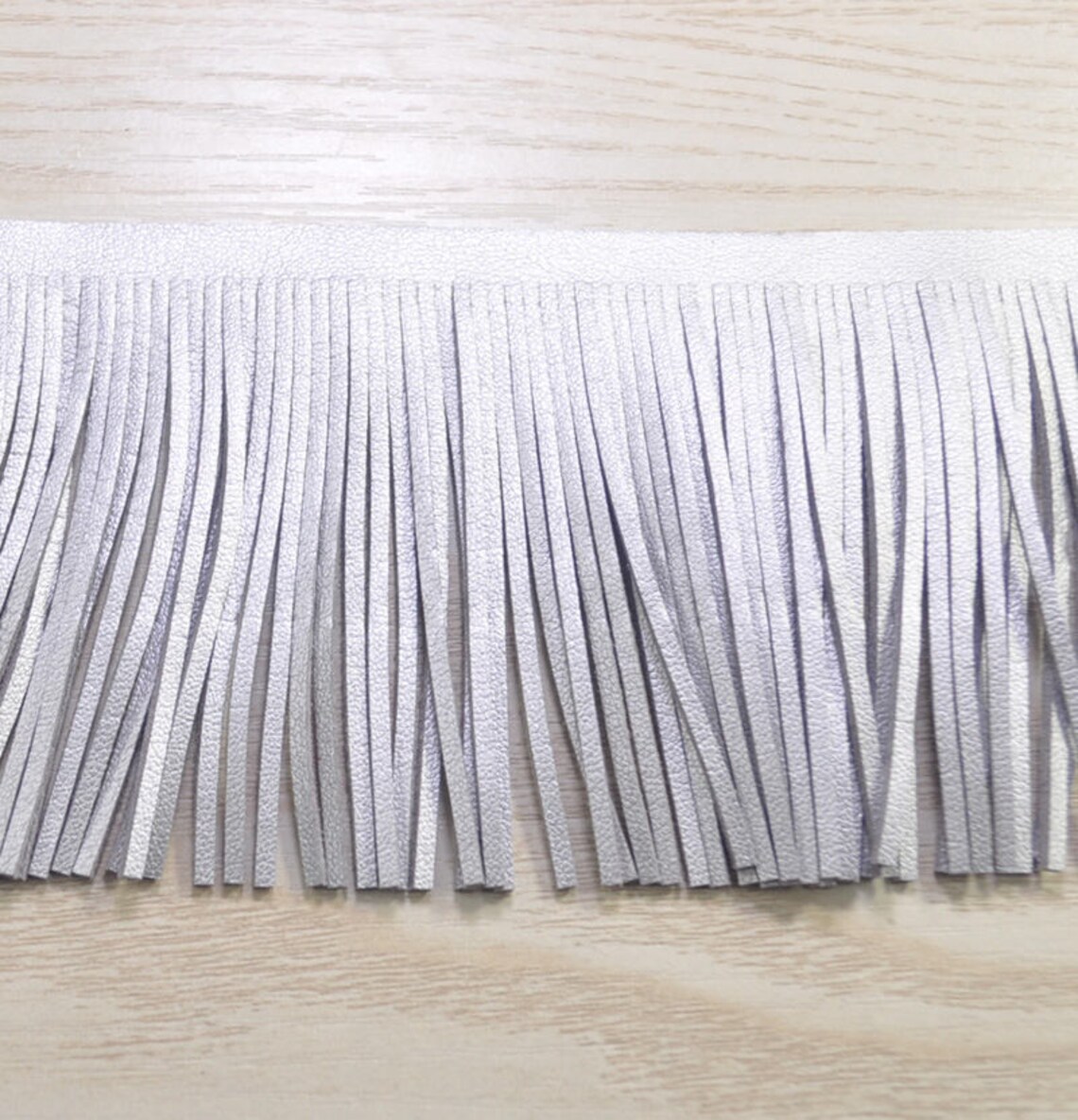 Faux Leather Fringe Trim 3.07''78mm Widesilver Etsy