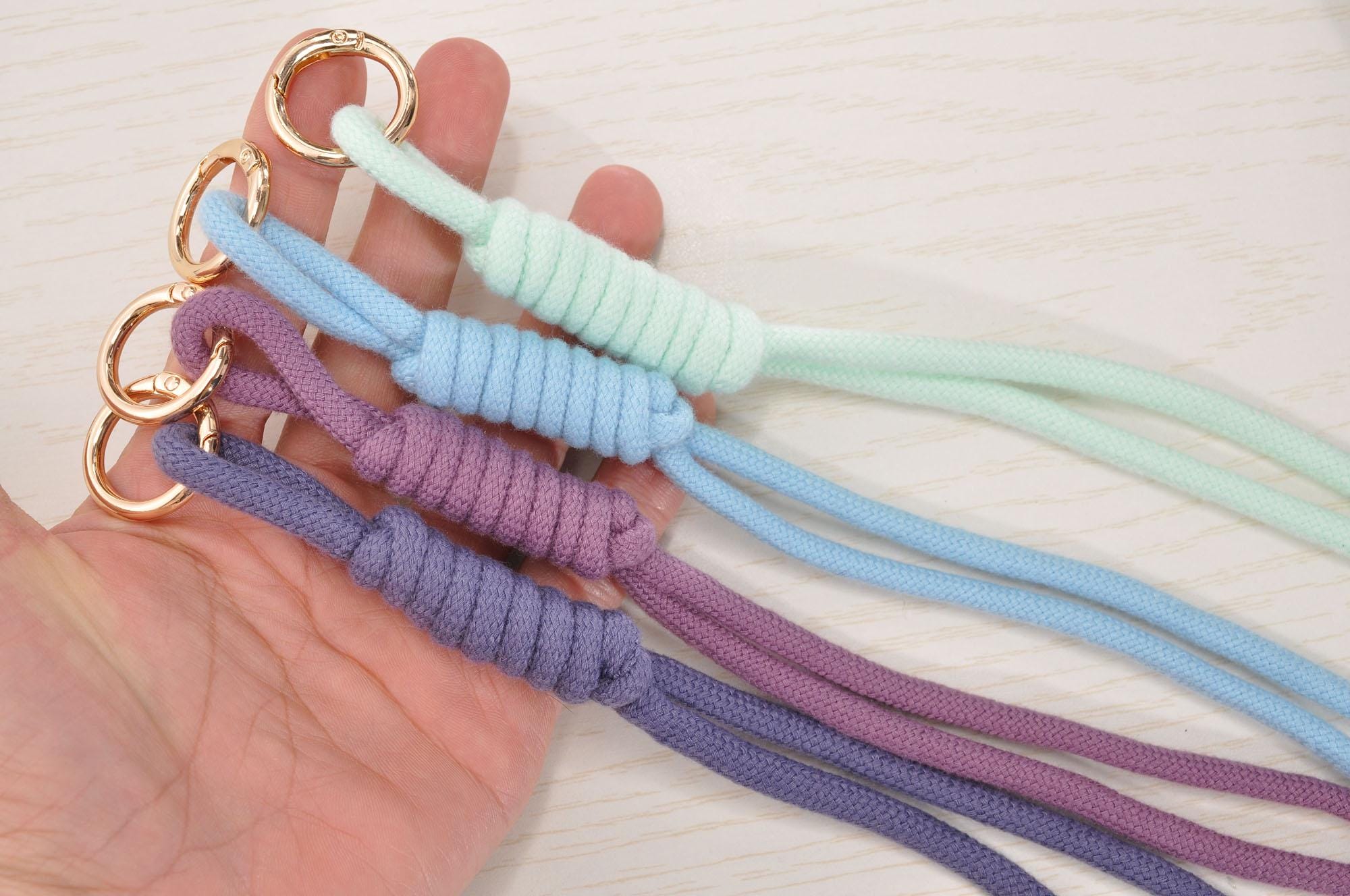 Keychain Y2k Rope 12 Colors Y2k Knot Rope Bag Charm,cotton Cord Charm Bag Keychain ...