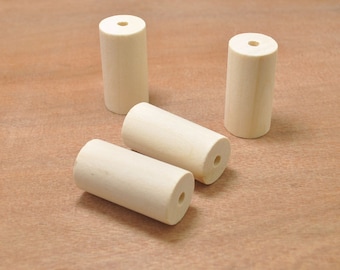 20 st obehandlade träcylinderfynd 40 x 20 mm, berlocker för trärörspärlor, trätillbehör, smyckestillverkning, gör-det-själv, hantverksmaterial