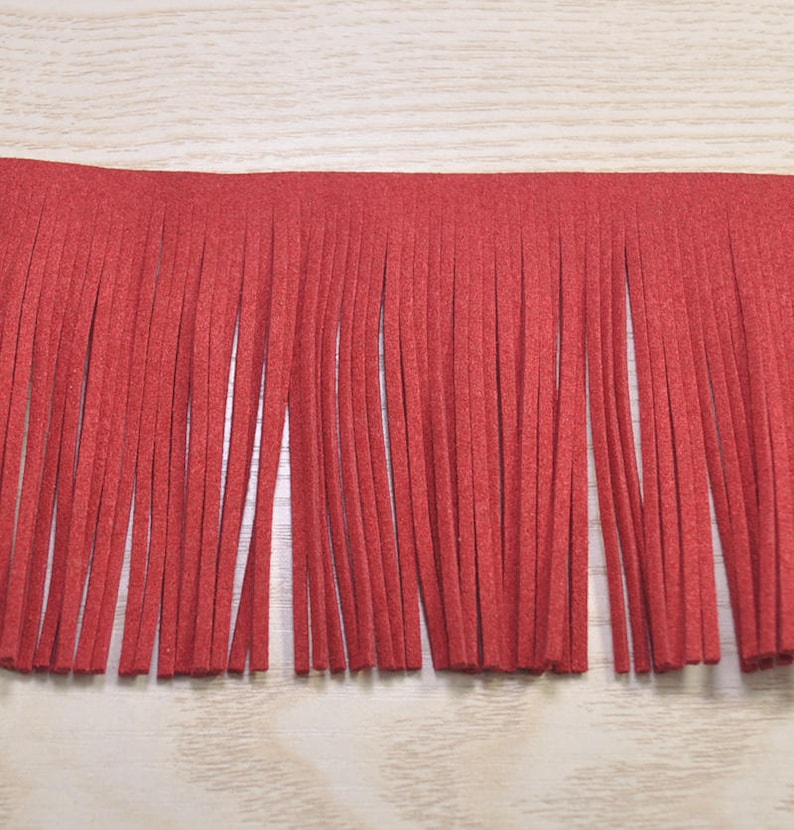 Faux Leather Fringe Trim 3.07''78mm Widered Fringed Etsy