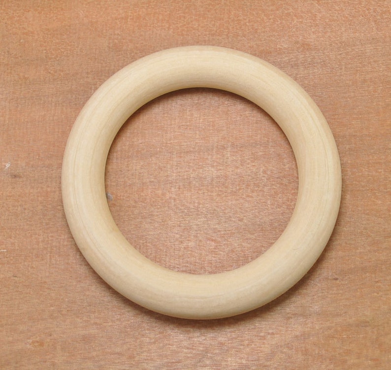 3.77''Craft Wooden Rings 2pcs Unfinished Wood Rings Etsy